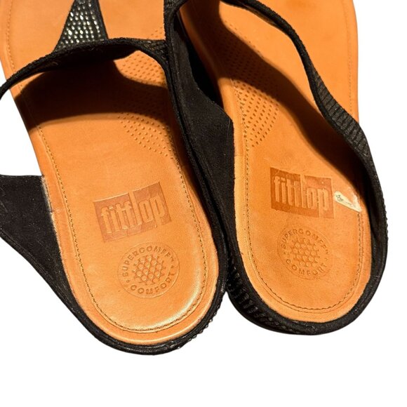 Fitflop Womens Black Crystal Sandals With comfortTechnology Size 9 - Picture 4 of 8